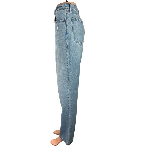 Abercrombie & Fitch The 90's Straight Women's Blue High Rise Denim Jeans Size 6 - Picture 2 of 5